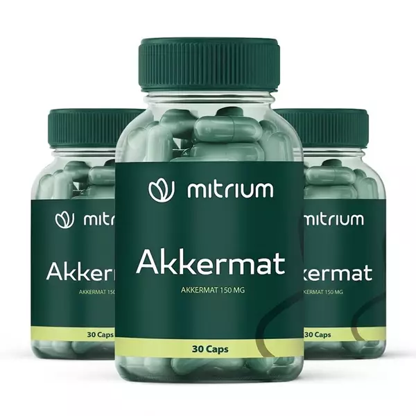 Combo com 3 Frascos de Akkermat 150 mg em Cápsulas