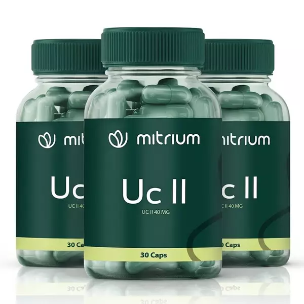 Combo com 3 frascos de UC II AUTENTICO 40mg 30 Cápsulas