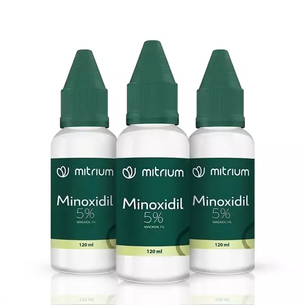 Combo com 3 Frascos de Minoxidil 5% 120ml