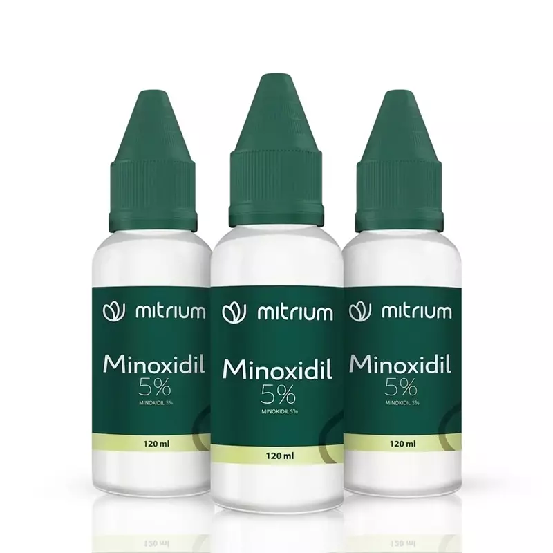 Combo com 3 Frascos de Minoxidil 5% 120ml